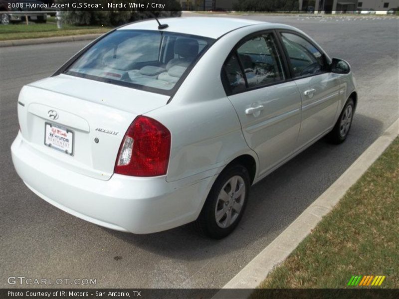 Nordic White / Gray 2008 Hyundai Accent GLS Sedan