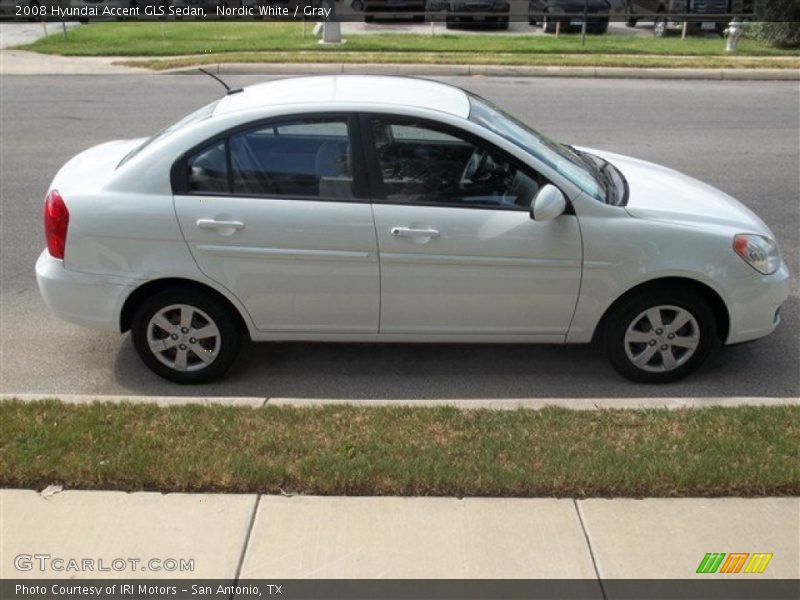 Nordic White / Gray 2008 Hyundai Accent GLS Sedan