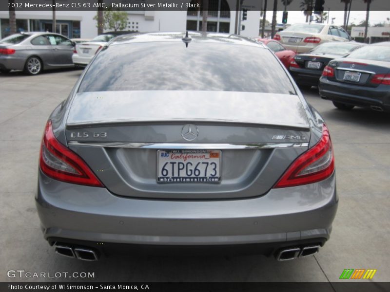 Palladium Silver Metallic / Black 2012 Mercedes-Benz CLS 63 AMG