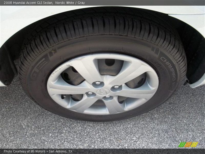 Nordic White / Gray 2008 Hyundai Accent GLS Sedan