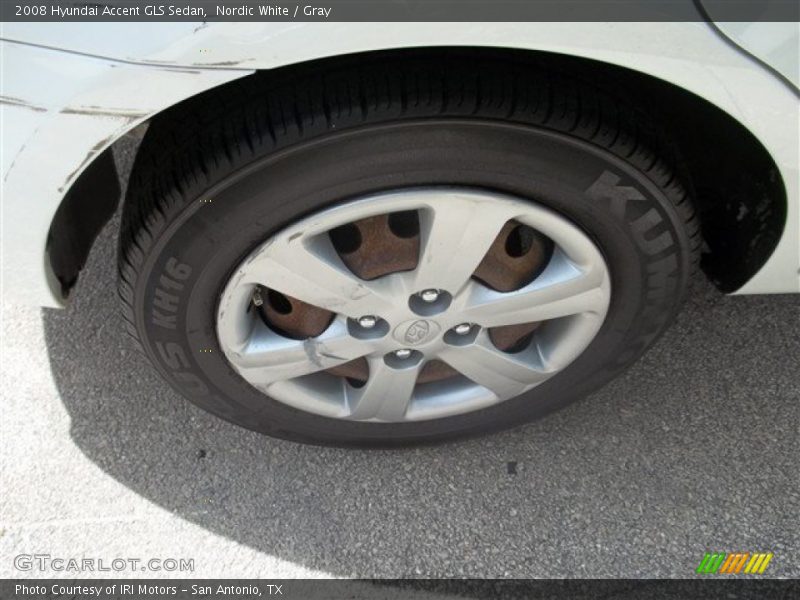 Nordic White / Gray 2008 Hyundai Accent GLS Sedan