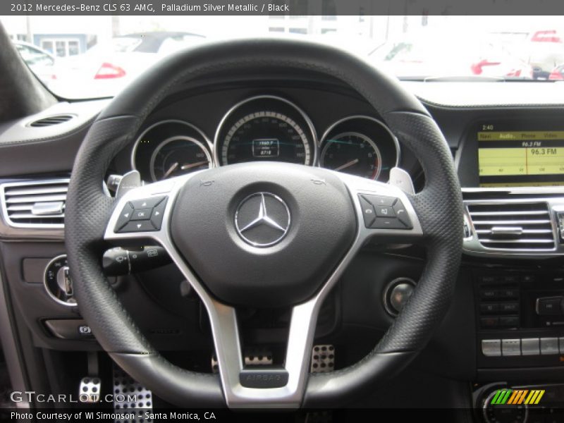 Palladium Silver Metallic / Black 2012 Mercedes-Benz CLS 63 AMG