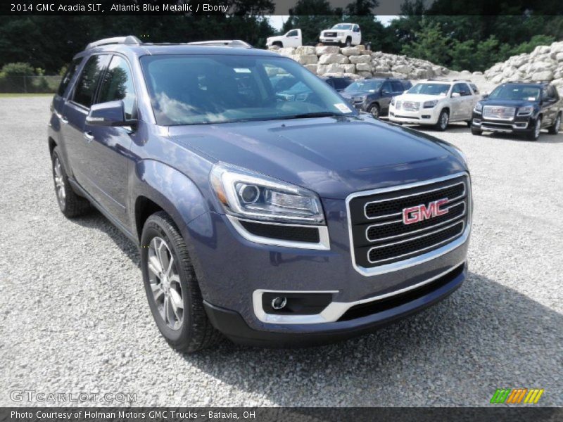 Atlantis Blue Metallic / Ebony 2014 GMC Acadia SLT