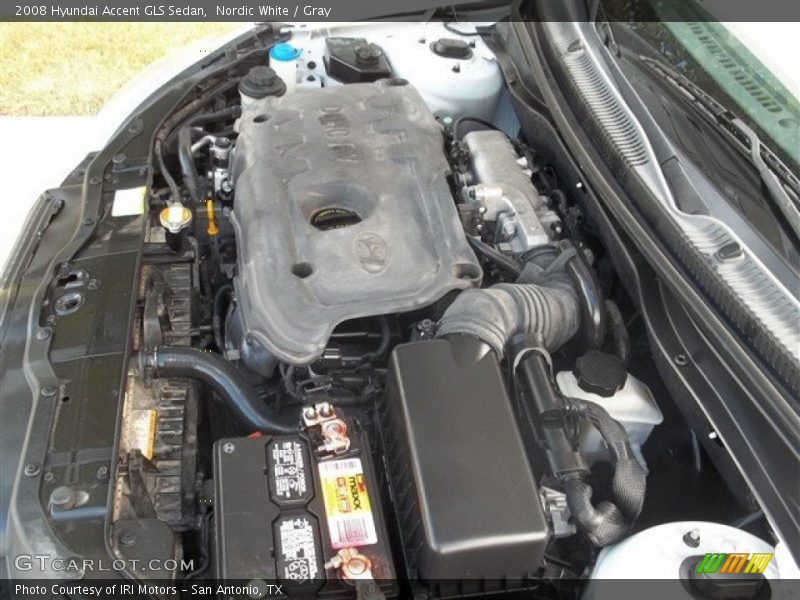 Nordic White / Gray 2008 Hyundai Accent GLS Sedan