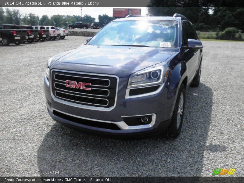 Atlantis Blue Metallic / Ebony 2014 GMC Acadia SLT