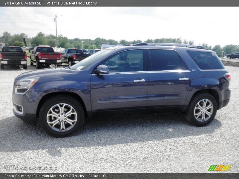 Atlantis Blue Metallic / Ebony 2014 GMC Acadia SLT