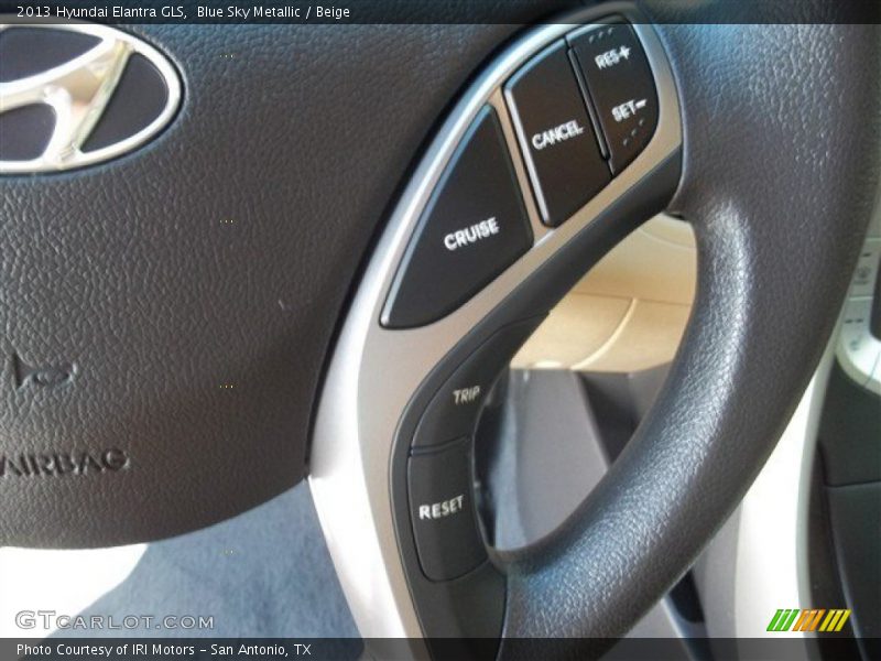 Blue Sky Metallic / Beige 2013 Hyundai Elantra GLS
