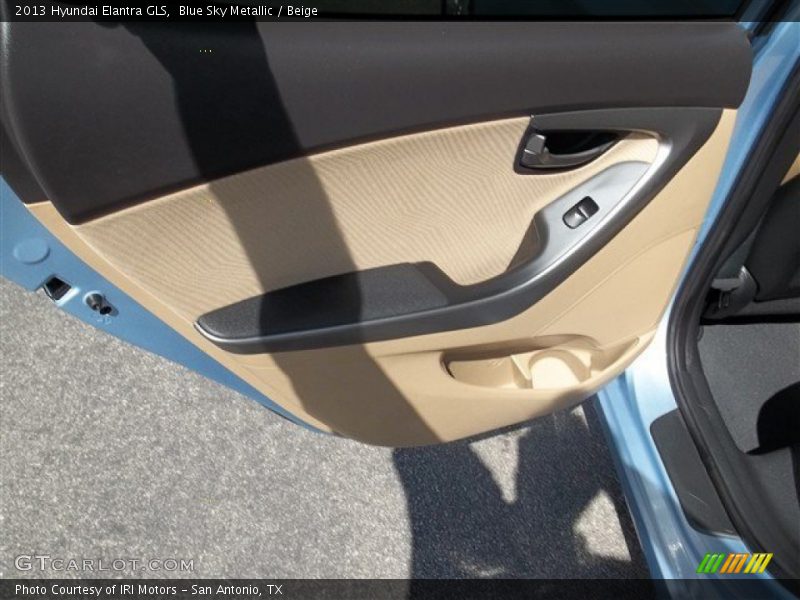 Blue Sky Metallic / Beige 2013 Hyundai Elantra GLS