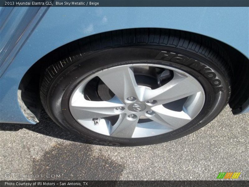 Blue Sky Metallic / Beige 2013 Hyundai Elantra GLS