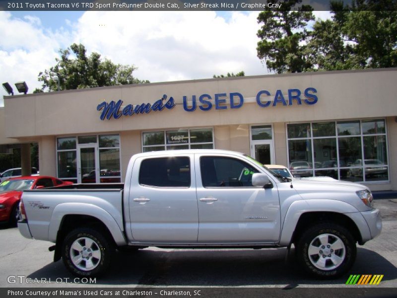 Silver Streak Mica / Graphite Gray 2011 Toyota Tacoma V6 TRD Sport PreRunner Double Cab
