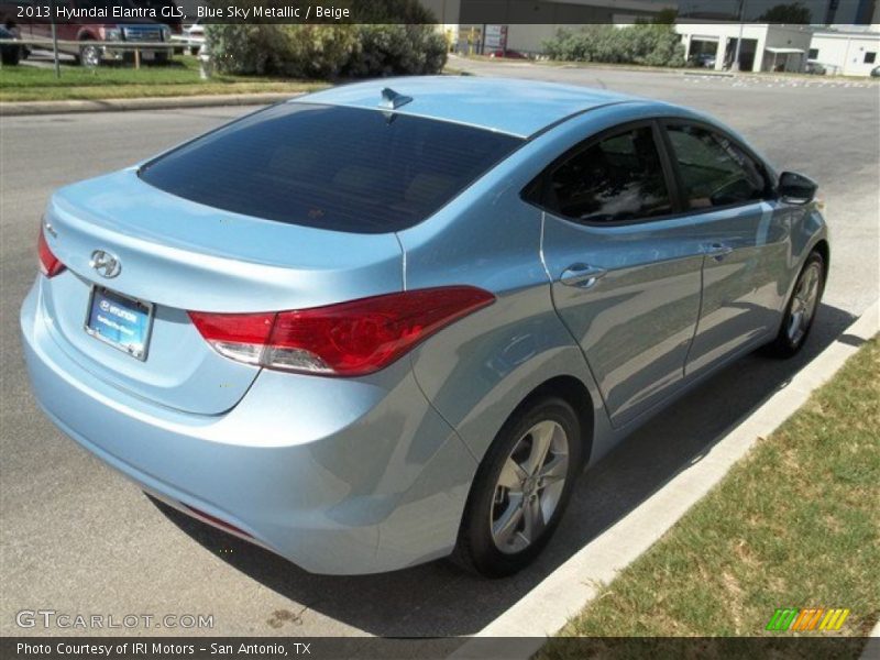 Blue Sky Metallic / Beige 2013 Hyundai Elantra GLS