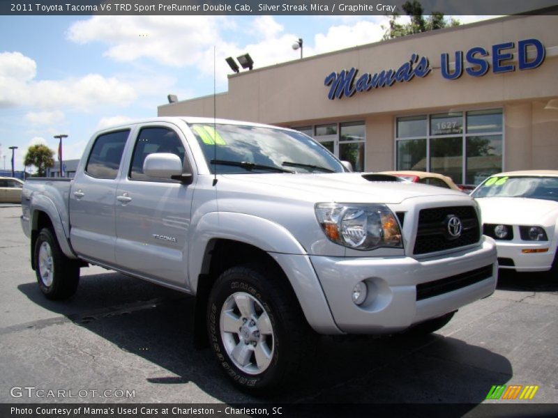 Silver Streak Mica / Graphite Gray 2011 Toyota Tacoma V6 TRD Sport PreRunner Double Cab