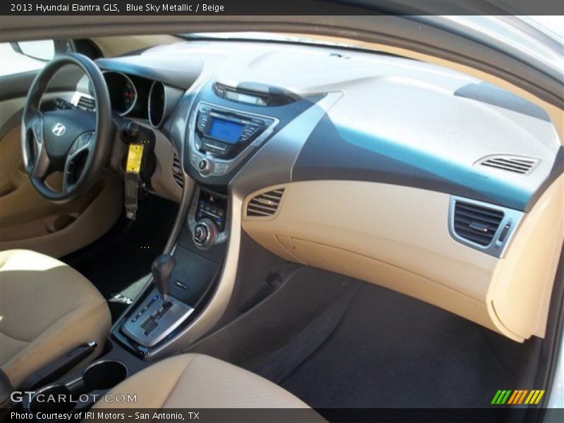 Blue Sky Metallic / Beige 2013 Hyundai Elantra GLS