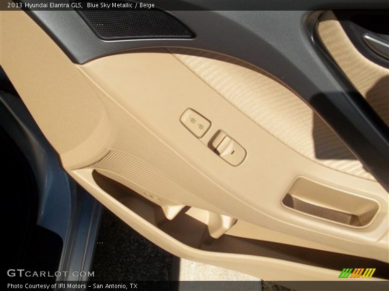 Blue Sky Metallic / Beige 2013 Hyundai Elantra GLS