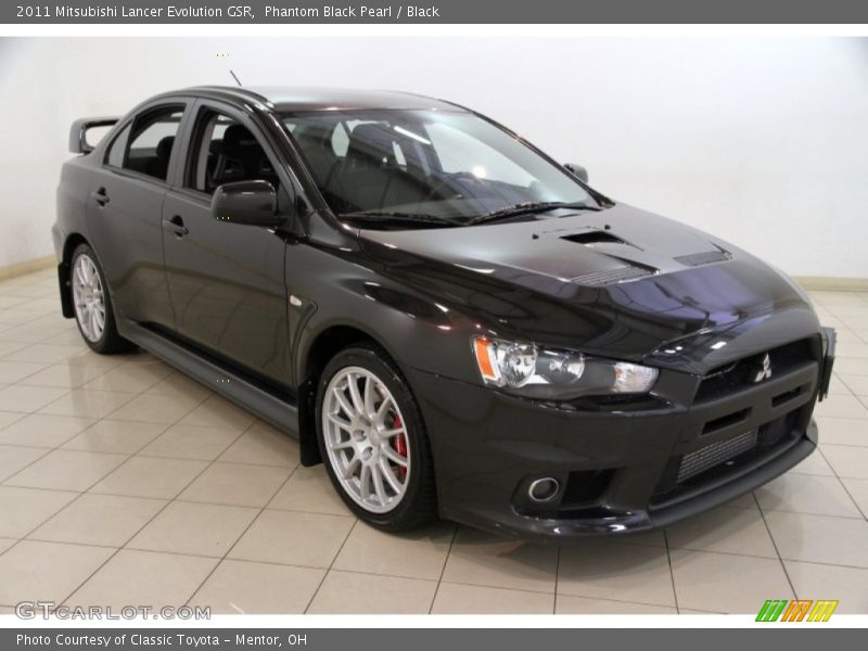 Phantom Black Pearl / Black 2011 Mitsubishi Lancer Evolution GSR