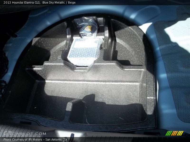 Blue Sky Metallic / Beige 2013 Hyundai Elantra GLS