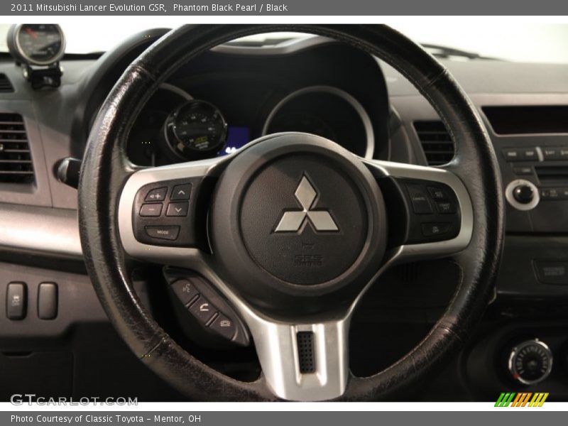 Phantom Black Pearl / Black 2011 Mitsubishi Lancer Evolution GSR