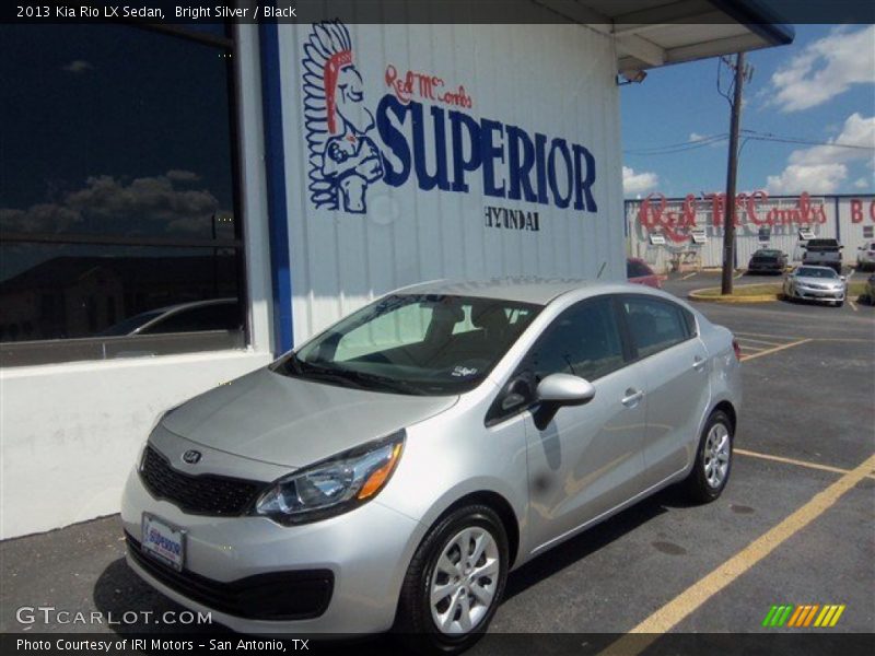Bright Silver / Black 2013 Kia Rio LX Sedan