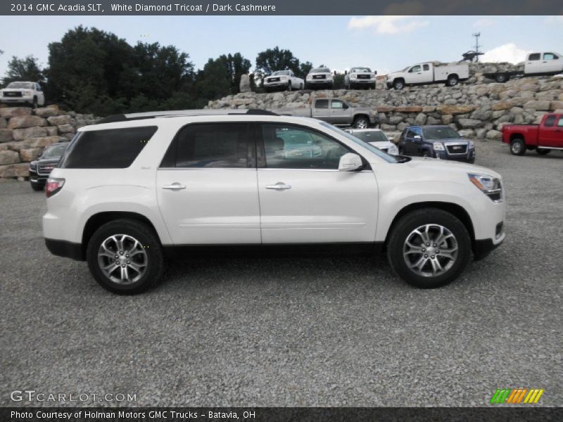 White Diamond Tricoat / Dark Cashmere 2014 GMC Acadia SLT