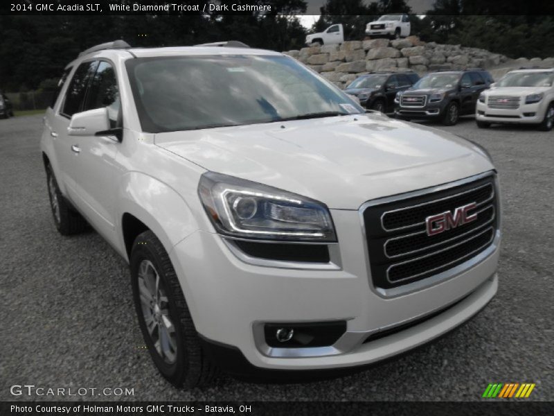 White Diamond Tricoat / Dark Cashmere 2014 GMC Acadia SLT