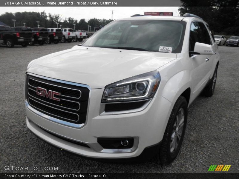 White Diamond Tricoat / Dark Cashmere 2014 GMC Acadia SLT