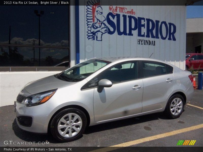Bright Silver / Black 2013 Kia Rio LX Sedan