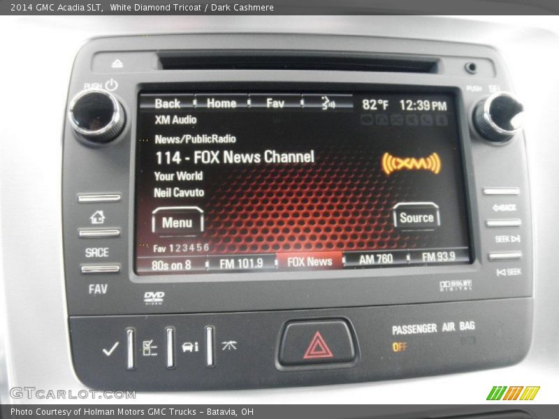 White Diamond Tricoat / Dark Cashmere 2014 GMC Acadia SLT