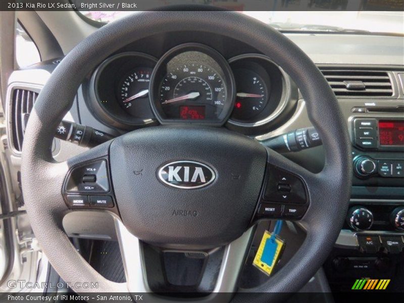 Bright Silver / Black 2013 Kia Rio LX Sedan