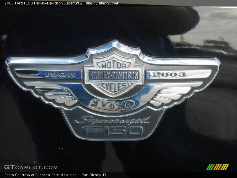 Black / Black/Silver 2003 Ford F150 Harley-Davidson SuperCrew