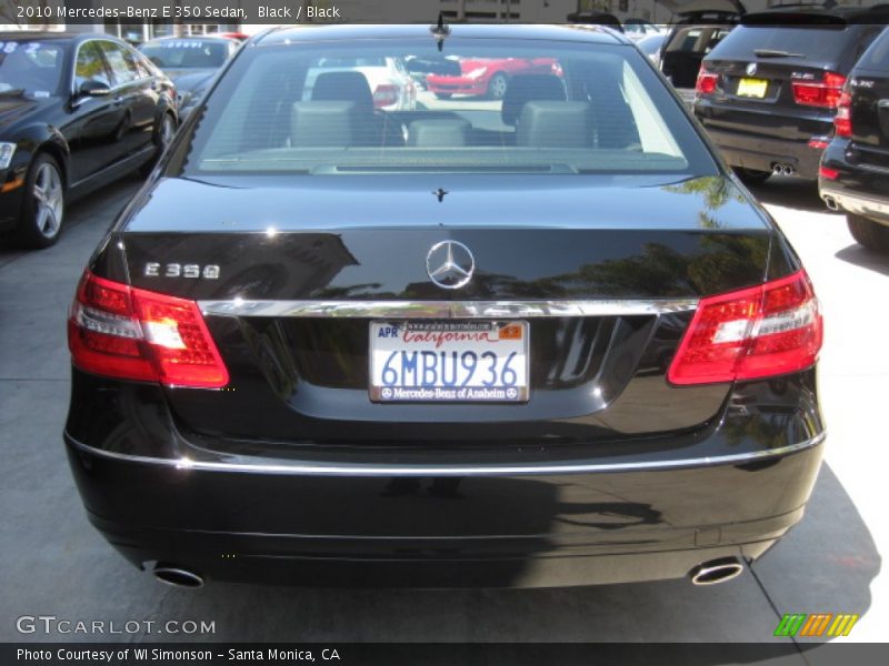 Black / Black 2010 Mercedes-Benz E 350 Sedan