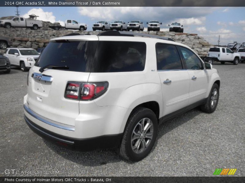 White Diamond Tricoat / Dark Cashmere 2014 GMC Acadia SLT