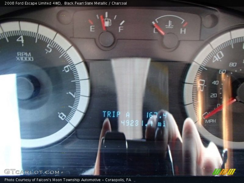 Black Pearl Slate Metallic / Charcoal 2008 Ford Escape Limited 4WD