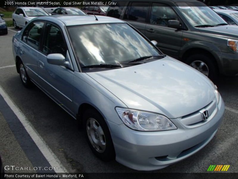 Opal Silver Blue Metallic / Gray 2005 Honda Civic Hybrid Sedan