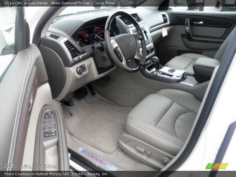 White Diamond Tricoat / Cocoa Dune 2014 GMC Acadia Denali