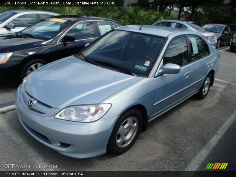 Opal Silver Blue Metallic / Gray 2005 Honda Civic Hybrid Sedan