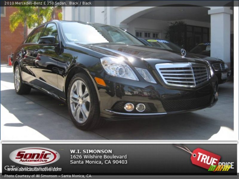 Black / Black 2010 Mercedes-Benz E 350 Sedan