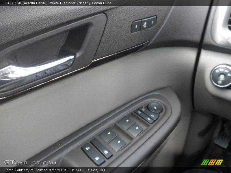 White Diamond Tricoat / Cocoa Dune 2014 GMC Acadia Denali