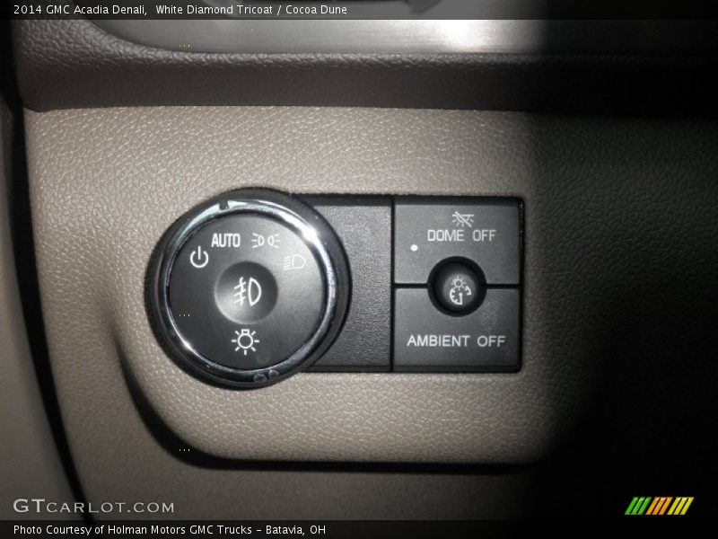 White Diamond Tricoat / Cocoa Dune 2014 GMC Acadia Denali