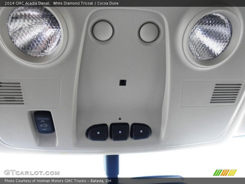 White Diamond Tricoat / Cocoa Dune 2014 GMC Acadia Denali