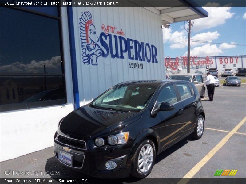 Black / Jet Black/Dark Titanium 2012 Chevrolet Sonic LT Hatch