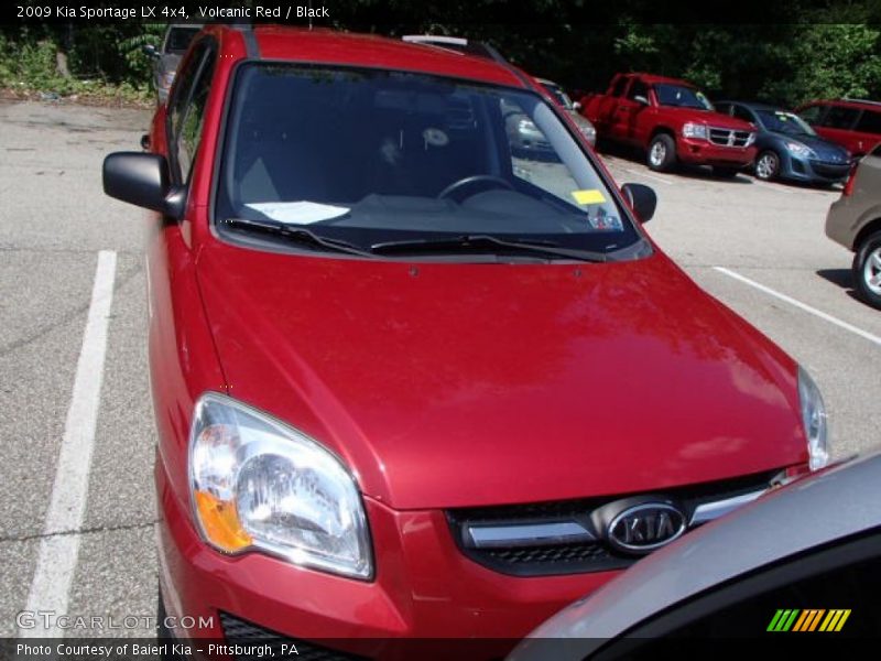 Volcanic Red / Black 2009 Kia Sportage LX 4x4