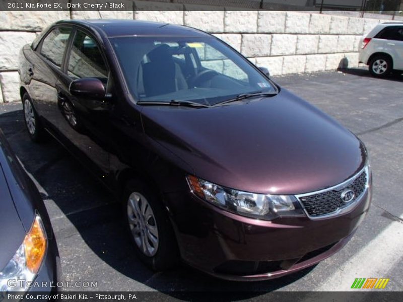 Dark Cherry / Black 2011 Kia Forte EX