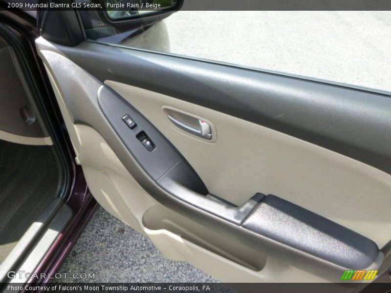 Purple Rain / Beige 2009 Hyundai Elantra GLS Sedan