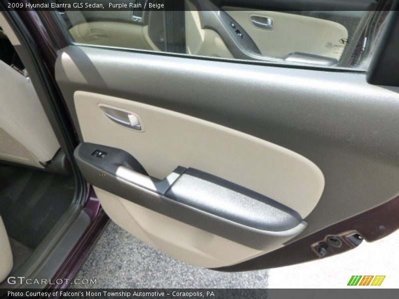 Purple Rain / Beige 2009 Hyundai Elantra GLS Sedan
