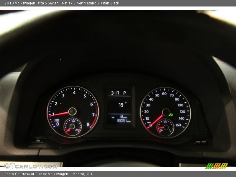 Reflex Silver Metallic / Titan Black 2010 Volkswagen Jetta S Sedan