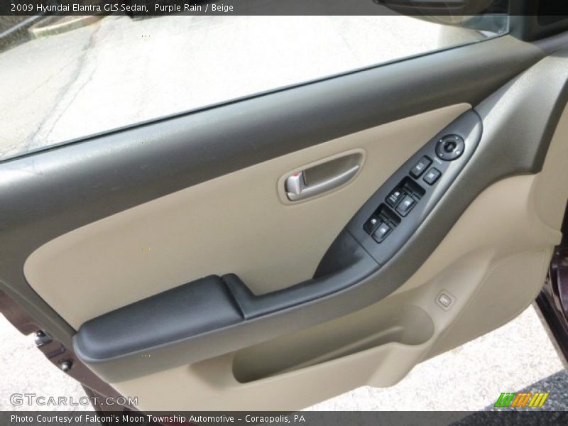 Purple Rain / Beige 2009 Hyundai Elantra GLS Sedan