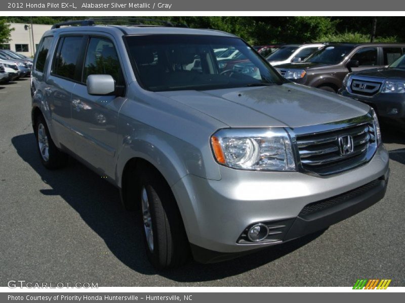 Alabaster Silver Metallic / Gray 2012 Honda Pilot EX-L