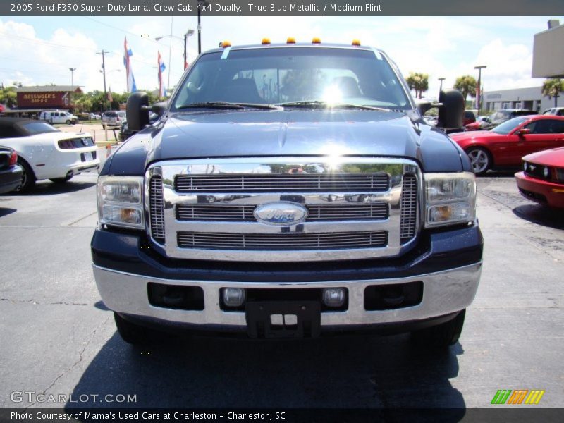 True Blue Metallic / Medium Flint 2005 Ford F350 Super Duty Lariat Crew Cab 4x4 Dually