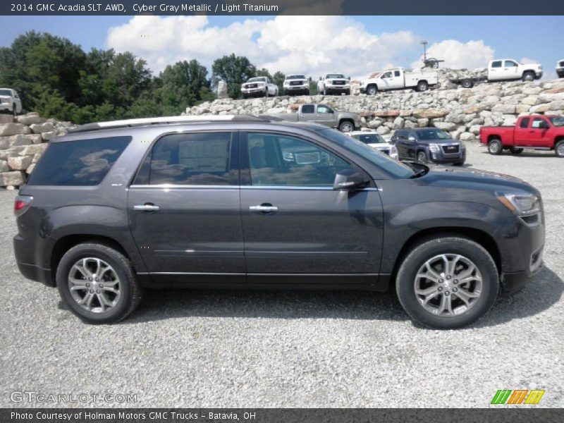 Cyber Gray Metallic / Light Titanium 2014 GMC Acadia SLT AWD