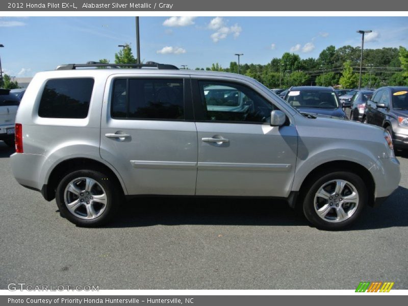 Alabaster Silver Metallic / Gray 2012 Honda Pilot EX-L